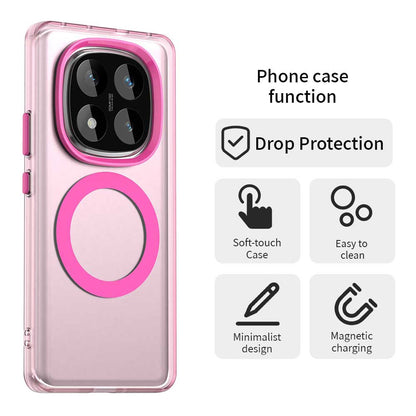 MagSafe ovitek za Xiaomi Redmi Note 14 Pro 4G, Techsuit, CandyCase, roza