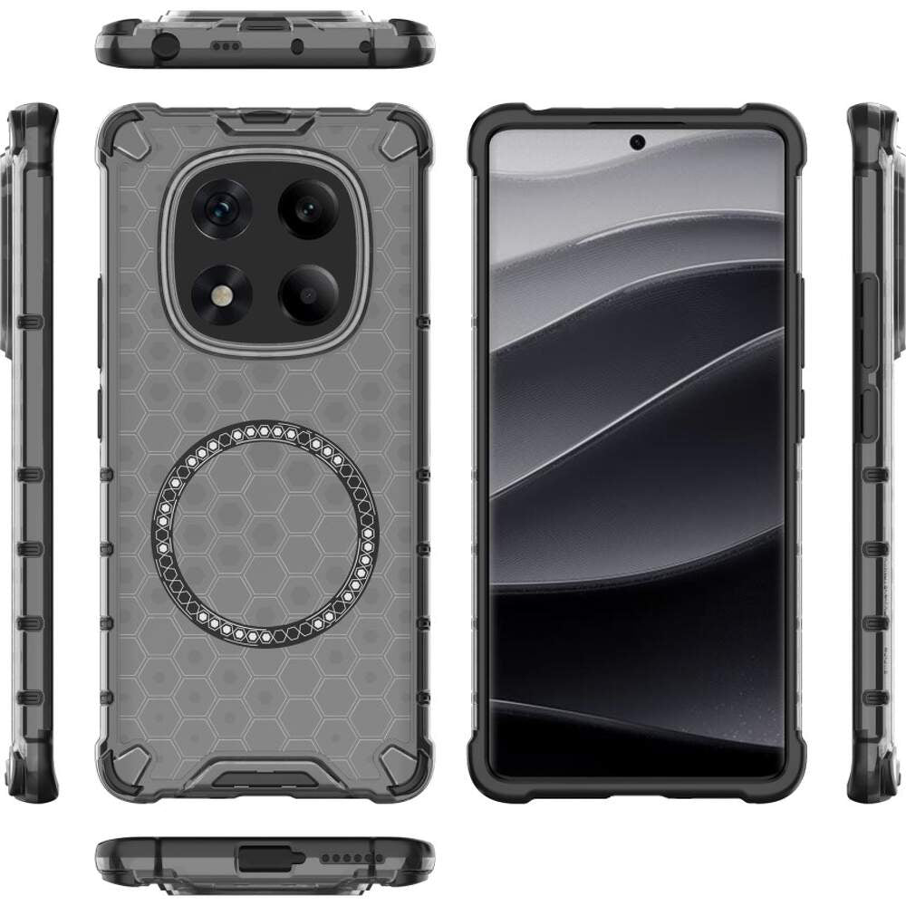 MagSafe ovitek za Xiaomi Redmi Note 14 Pro 4G, Techsuit, HoneyComb Shield, Črn