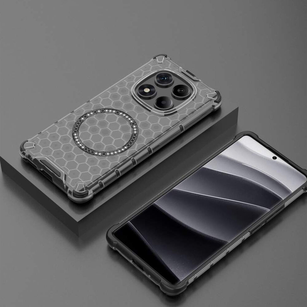 MagSafe ovitek za Xiaomi Redmi Note 14 Pro 4G, Techsuit, HoneyComb Shield, Črn