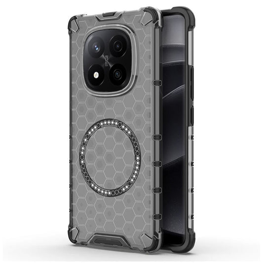 MagSafe ovitek za Xiaomi Redmi Note 14 Pro+ 5G, Techsuit, HoneyComb Shield, Črn
