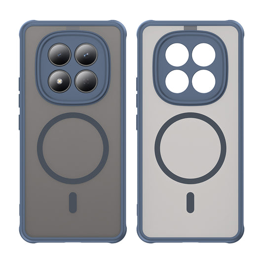 Ovitek MagSafe za Xiaomi Redmi Note 15 Pro 4G, Techsuit, HaloFrost II, Mornarsko modra