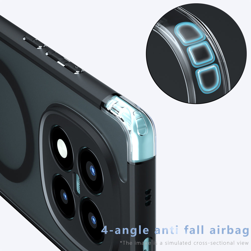 Ovitek MagSafe za Xiaomi Redmi Note 15 Pro 5G, Techsuit, PureFrost, Satenasto črn