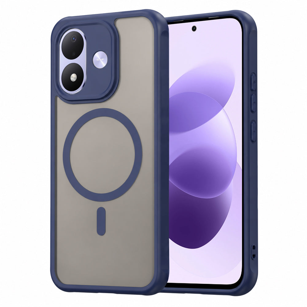 MagSafe ovitek za Xiaomi Redmi Note 17 4G / Note 17 5G, Techsuit, HaloFrost II, temno modra