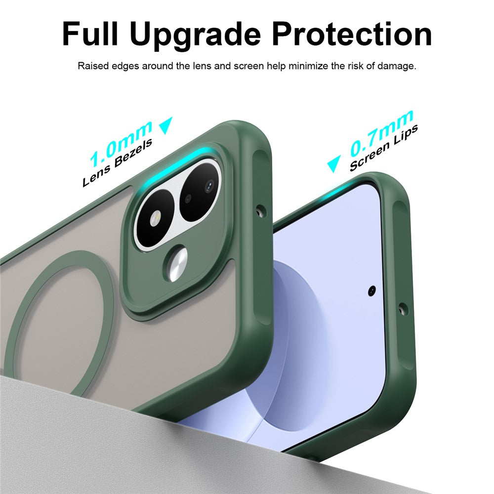 MagSafe Case for Xiaomi Redmi Note 17 4G / Note 17 5G, Techsuit, HaloFrost II, Green