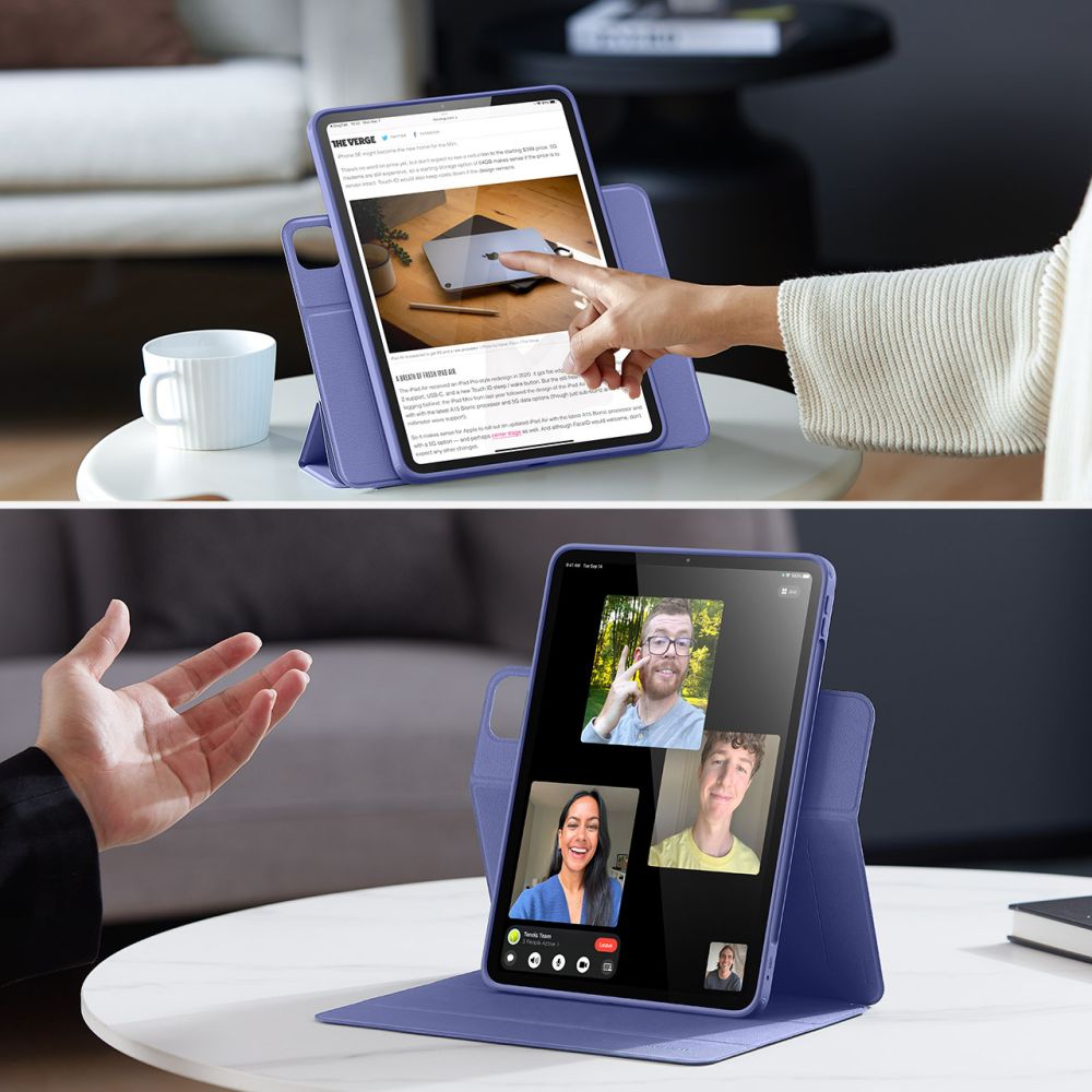 Ovitek za Apple iPad Pro 13 (2024), ESR, Rebound Hybrid, Vijolična