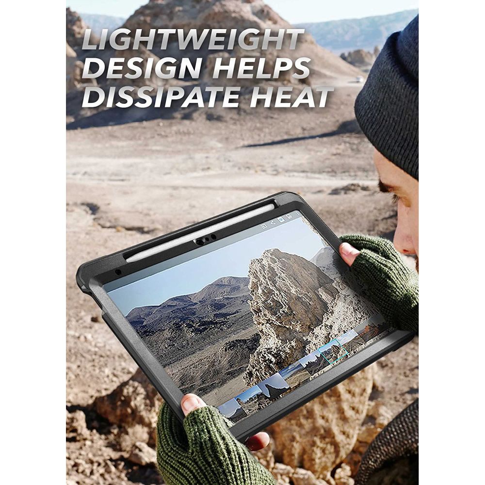 Ovitek za Apple iPad (2025) / iPad (2022), Supcase, Unicorn Beetle Pro, Črn