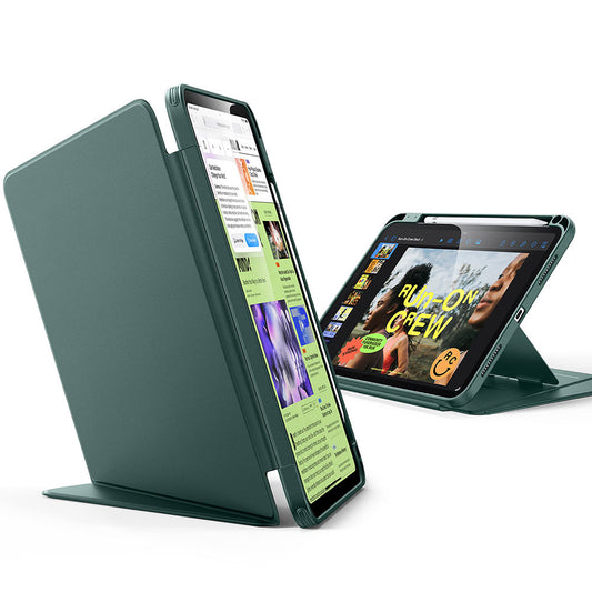 Ovitek za Apple iPad (2025) / (2022), ESR, Flip Hybrid s prostorom za svinčnik, zelen