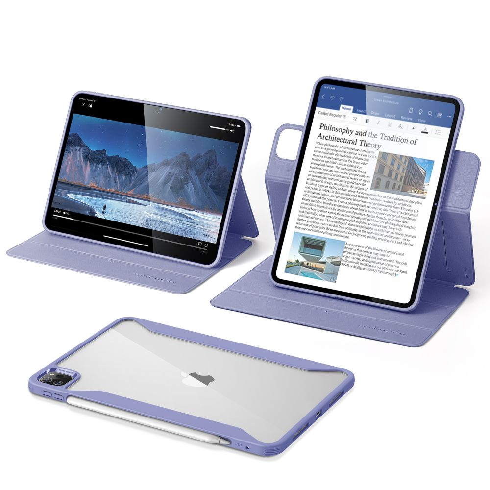 Ovitek za Apple iPad Pro 13 (2024), ESR, Rebound Hybrid, Vijolična