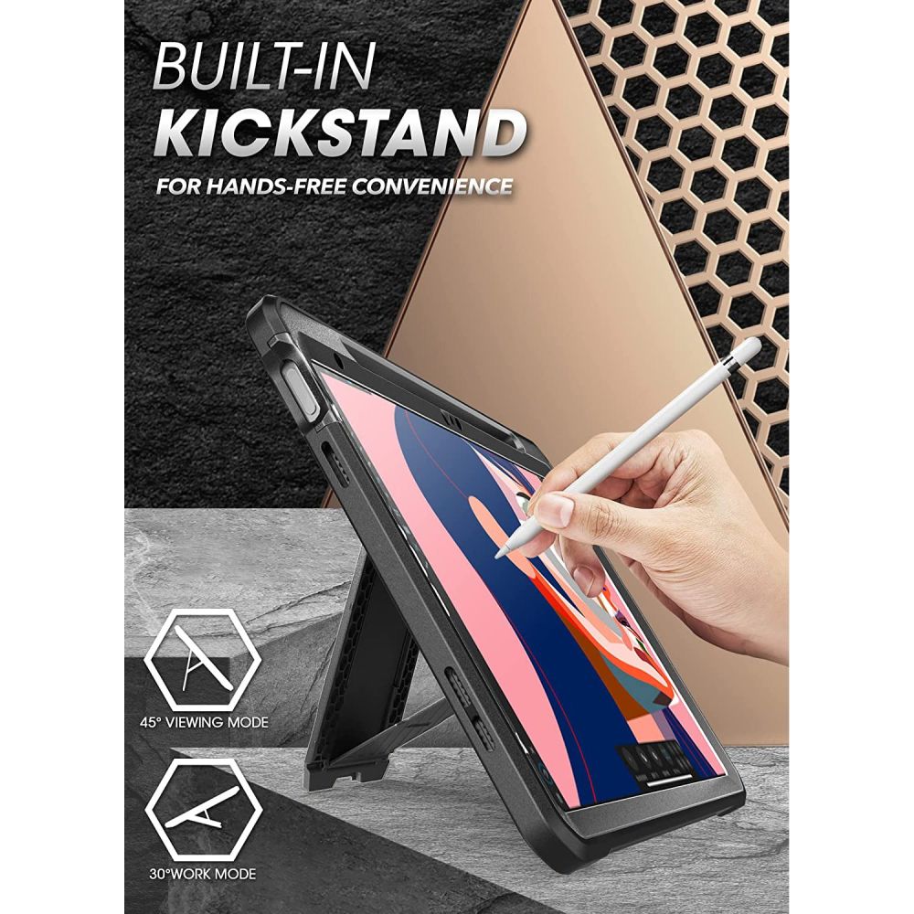 Ovitek za Apple iPad (2025) / iPad (2022), Supcase, Unicorn Beetle Pro, Črn