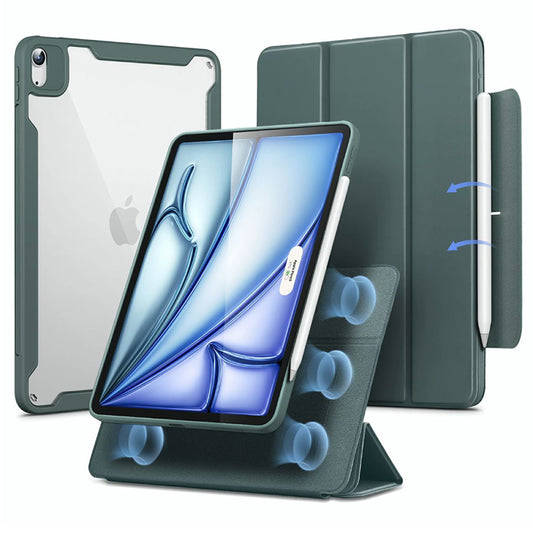 Ovitek za Apple iPad Air 11 (2026) / iPad Air 11 (2025) / Air 11 (2024) / Air (2022) / Air (2020), ESR, Rebound Hybrid, zelen mat