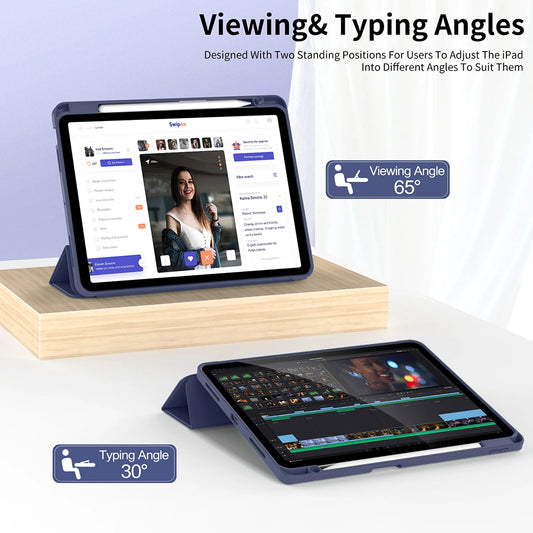 Ovitek za Apple iPad Air 11 (2026) / iPad Air 11 (2025) / Air 11 (2024), Techsuit, Flex Trifold, Vijoličen