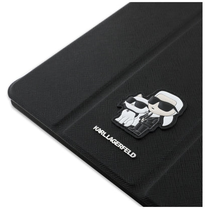 Ovitek za Apple iPad Air 13 (2026) / Air 13 (2025) / Air 13 (2024), Karl Lagerfeld, Saffiano Karl & Choupette, Črn