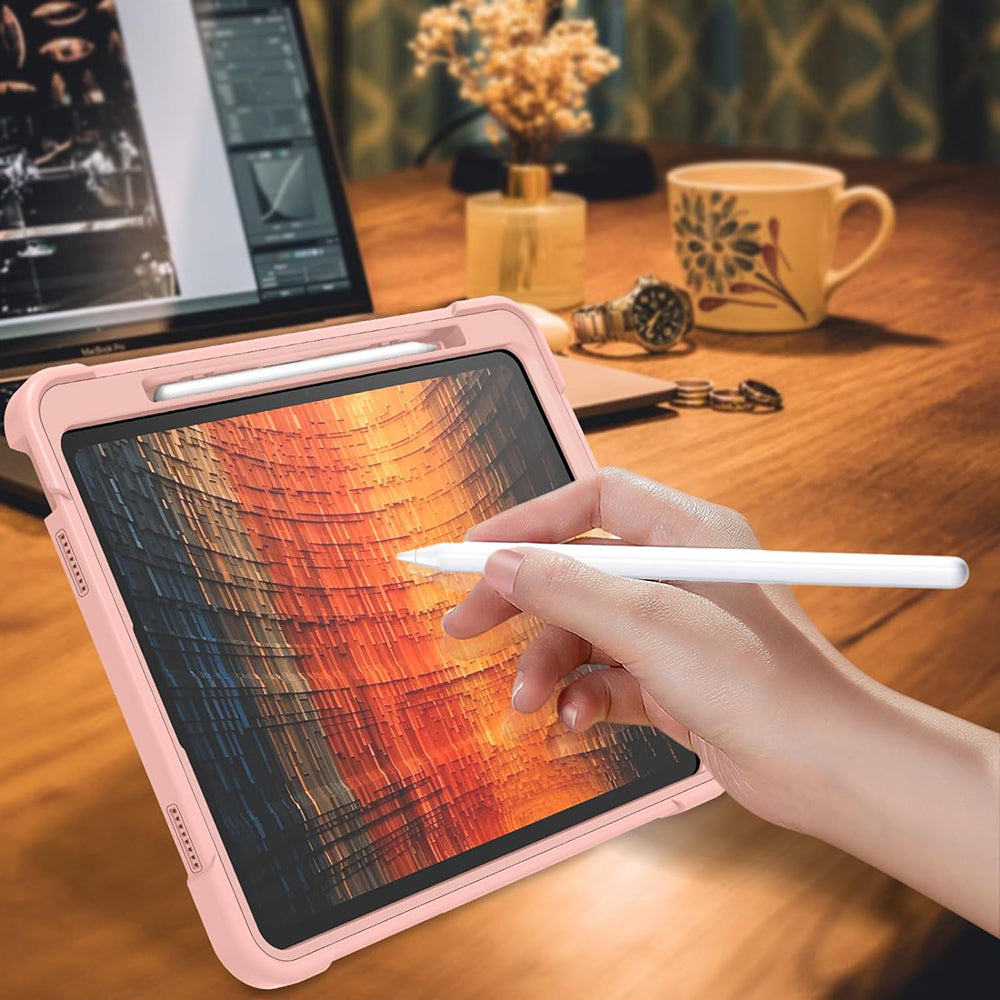 Ovitek za Apple iPad Air 13 (2026) / Air 13 (2025) / Air 13 (2024), Techsuit, Rugged TabShell, roza
