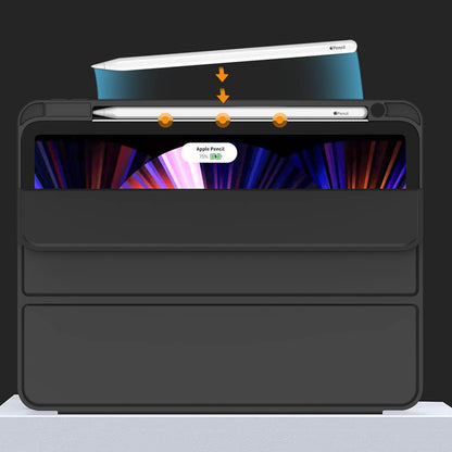 Ovitek za Apple iPad Pro 11 (2022) / Pro 11 (2021) / Pro 11 (2020) / Pro 11 (2018), Techsuit, Flex Trifold, Črn
