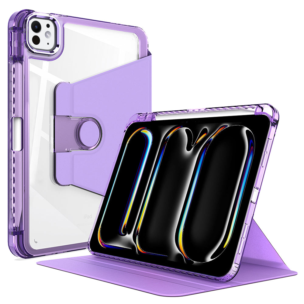 Ovitek za Apple iPad Pro 11 (2024), Techsuit, Crystal Vision, Vijoličen