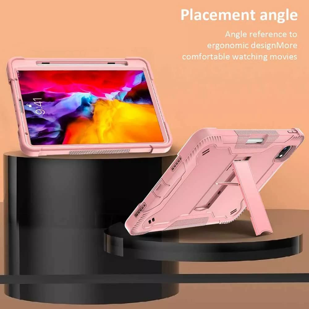 Ovitek za Apple iPad Pro 11 (2024), Techsuit, Rugged TabShell, roza