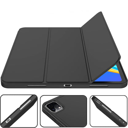 Ovitek za Apple iPad Pro 12.9 (2022) / Pro 12.9 (2021) / Pro 12.9 (2020) / Pro 12.9 (2018), Techsuit, Flex Trifold, Črn