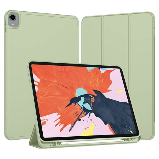 Ovitek za Apple iPad Pro 12.9 (2022) / Pro 12.9 (2021) / Pro 12.9 (2020) / Pro 12.9 (2018), Techsuit, Flex Trifold, Matcha zelena