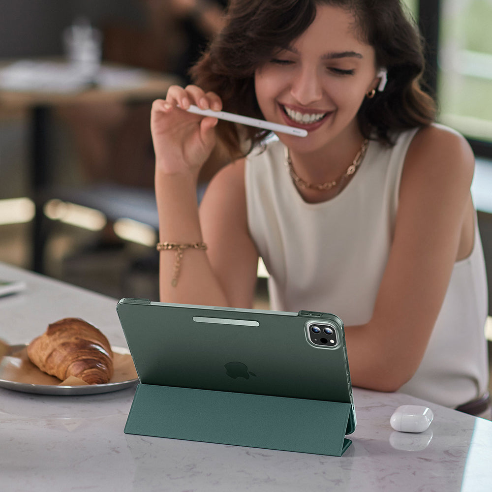 Ovitek za Apple iPad Pro 13 (2024), ESR, Ascend Trifold, Satenasto zelen