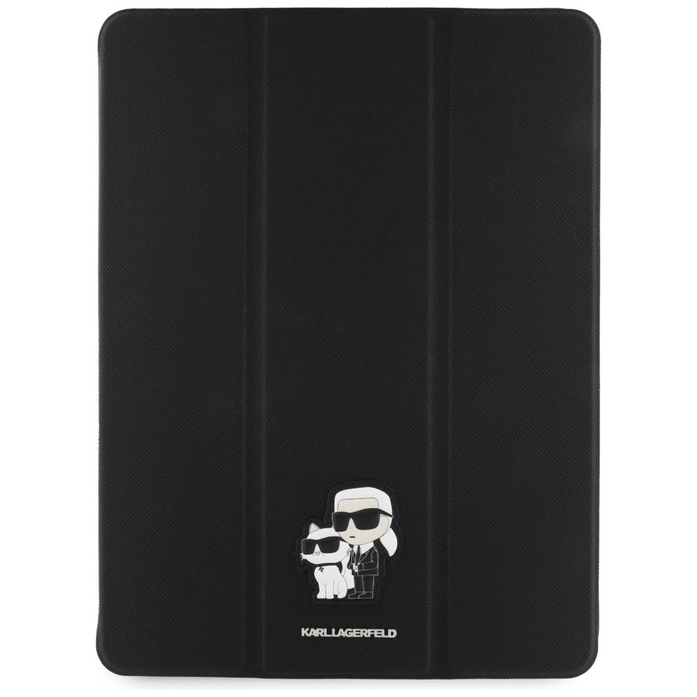 Ovitek za Apple iPad Pro 13 (2024), Karl Lagerfeld, Saffiano Karl & Choupette, črn