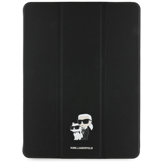 Case for Apple iPad Pro 13 (2024), Karl Lagerfeld, Saffiano Karl & Choupette, Black