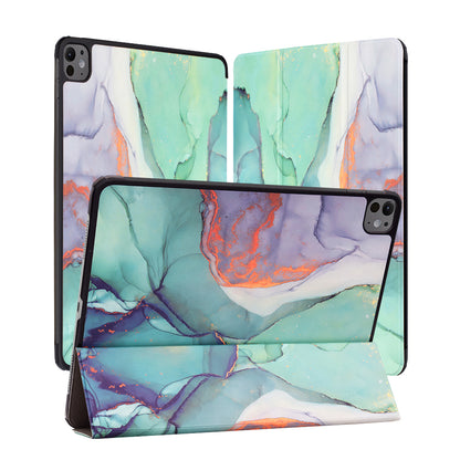 Ovitek za Apple iPad Pro 13 (2024), Techsuit, FoldPro Green Time, večbarven