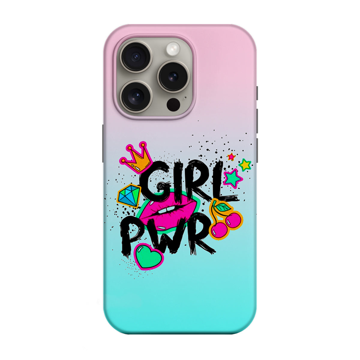 Ovitek za Apple iPhone 15 Pro Max, Perfect Case, LOVE-Splash Girl Power, večbarven