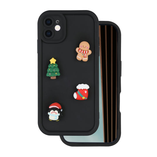 Ovitek za Apple iPhone 15 Pro, OEM, Ultra Trendy 3D Christmas, Črn