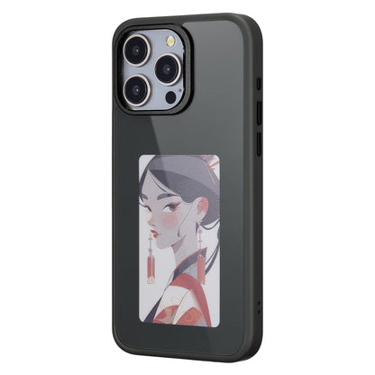 Ovitek za Apple iPhone 13 Pro Max, OEM, Prilagojen E-Ink zaslon, Črn