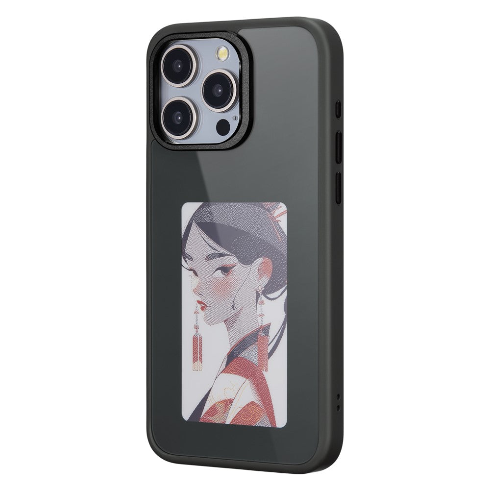 Ovitek za Apple iPhone 14 Pro, OEM, prilagojen E-Ink zaslon, črn