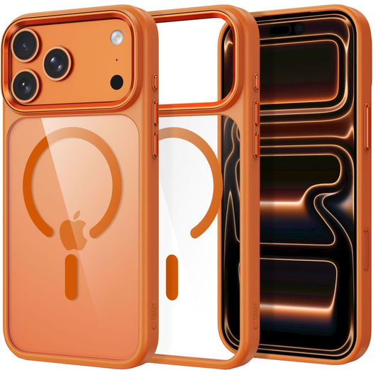Ovitek za Apple iPhone 18 Pro / 17 Pro, Tech-Protect, Magmat CC, prosojno oranžen