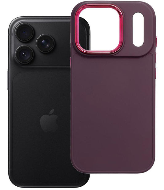 Ovitek za Apple iPhone 18 Pro / iPhone 17 Pro, OEM, Frame, bordo