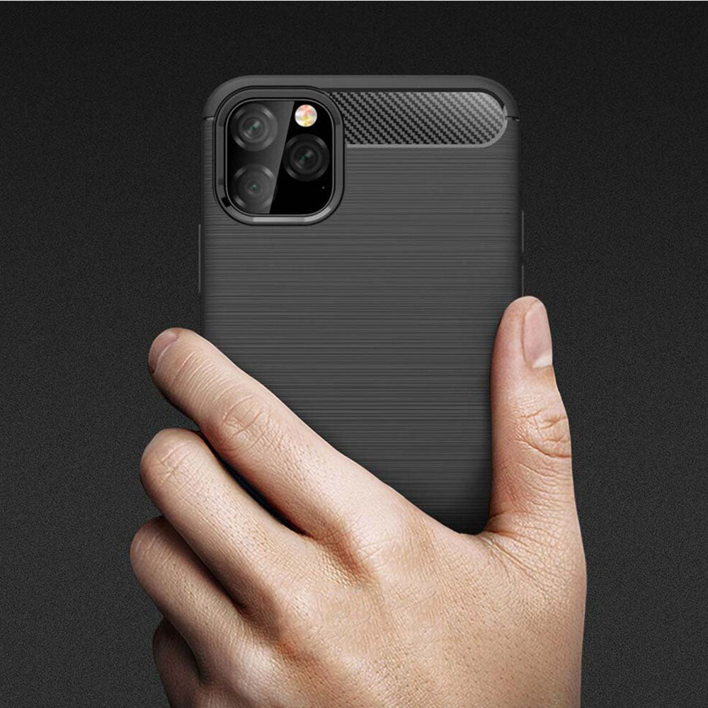 Ovitek za Apple iPhone 11 Pro Max, Techsuit, Karbon, Črn