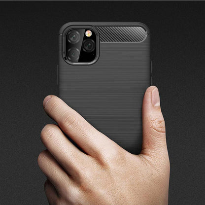 Ovitek za Apple iPhone 11 Pro Max, Techsuit, Karbon, Črn
