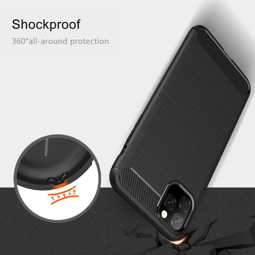 Ovitek za Apple iPhone 11 Pro Max, Techsuit, Karbon, Črn