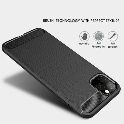 Ovitek za Apple iPhone 11 Pro Max, Techsuit, Karbon, Črn
