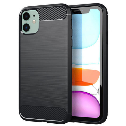 Ovitek za Apple iPhone 11, Techsuit, Karbon, Črn