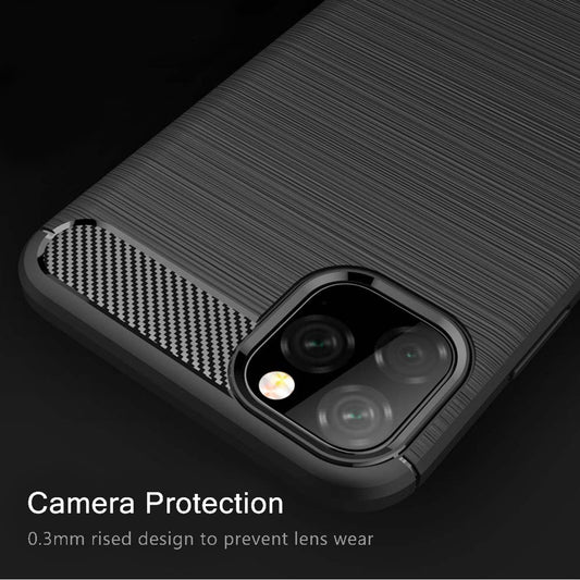 Ovitek za Apple iPhone 11, Techsuit, Karbon, Črn