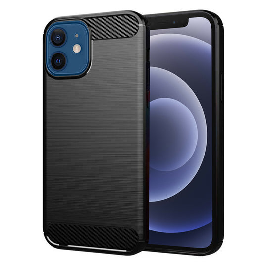 Ovitek za Apple iPhone 12 / 12 Pro, Techsuit, Karbon, Črn