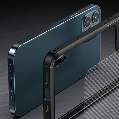 Ovitek za Apple iPhone 12 / 12 Pro, Techsuit, CarbonFuse, Črn