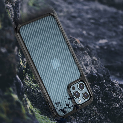 Ovitek za Apple iPhone 12 / 12 Pro, Techsuit, CarbonFuse, Črn