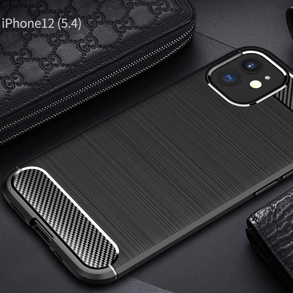 Ovitek za Apple iPhone 12 mini, Techsuit, Karbon, Črn