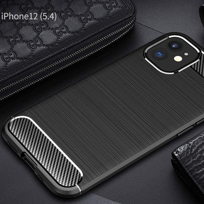 Ovitek za Apple iPhone 12 mini, Techsuit, Karbon, Črn