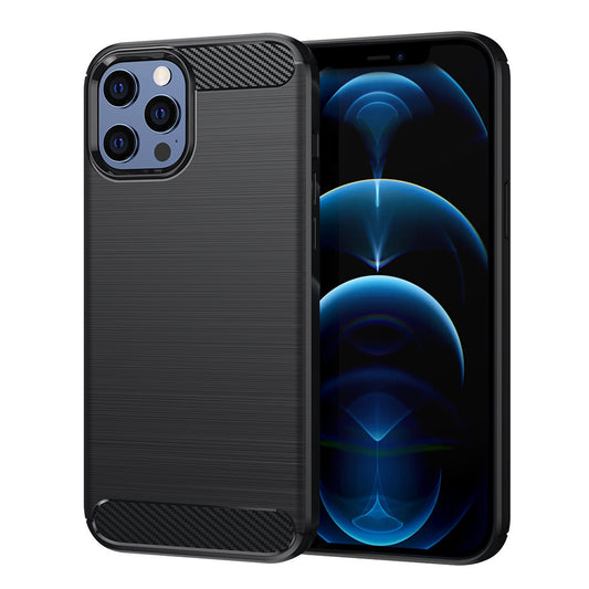 Ovitek za Apple iPhone 12 Pro Max, Techsuit, Karbon, Črn