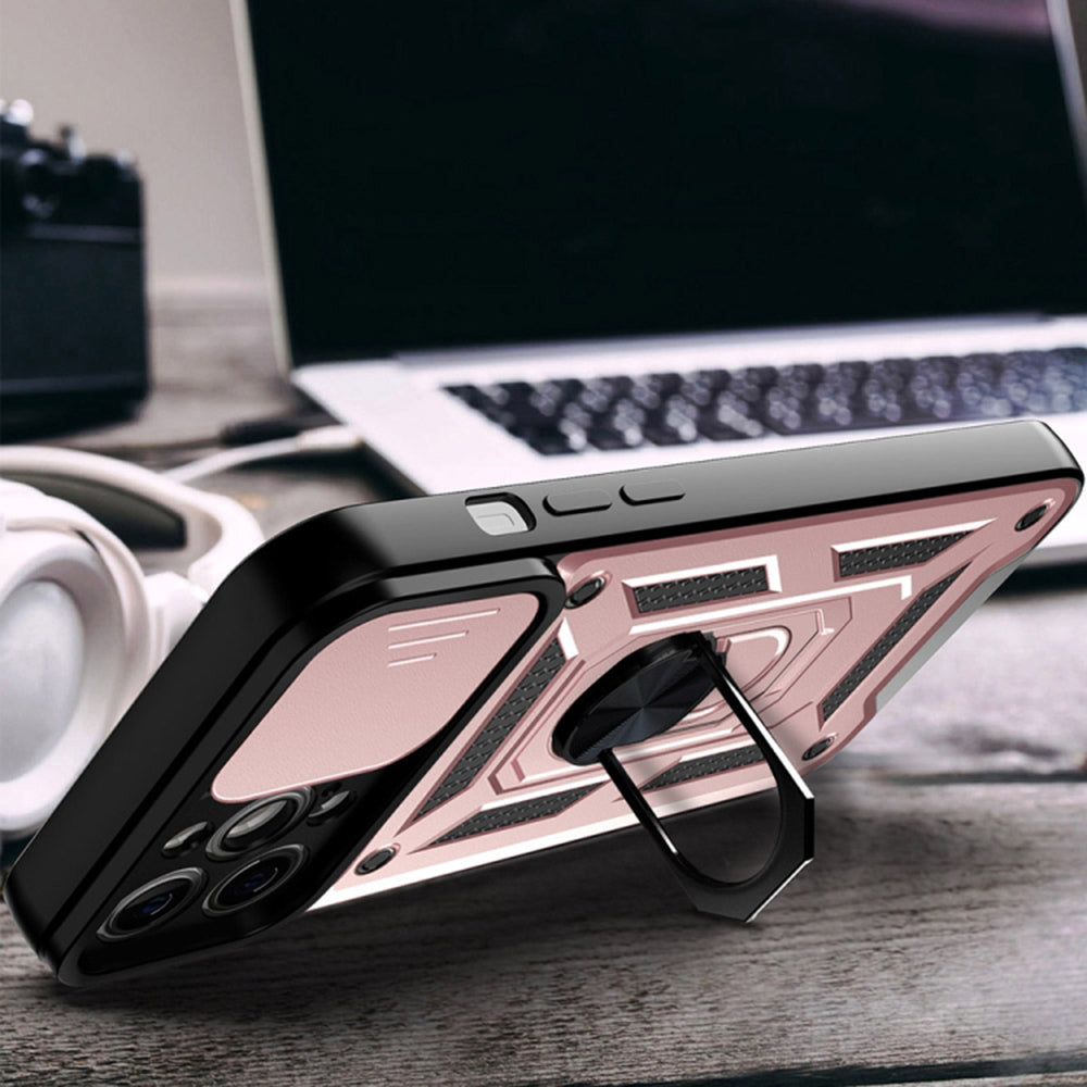 Ovitek za Apple iPhone 13 Pro, Techsuit, CamShield, roza