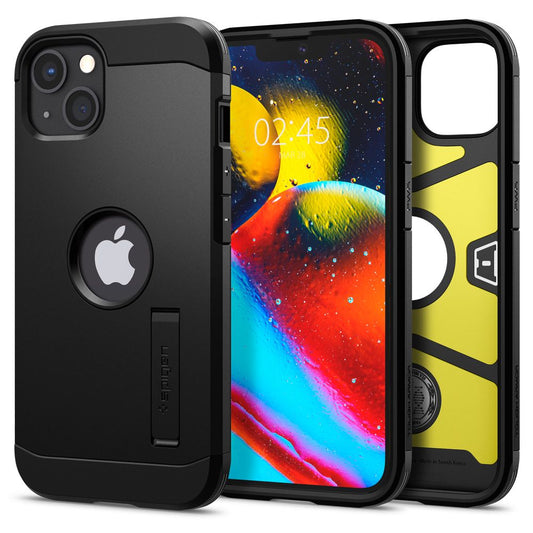 Ovitek za Apple iPhone 13, Spigen, Tough Armor, črn ACS03539
