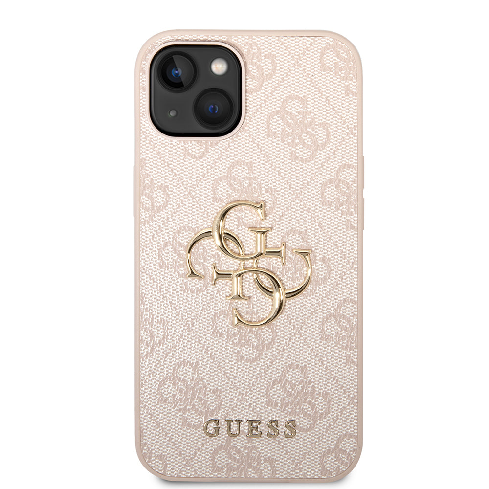 Ovitek za Apple iPhone 14, Guess, 4G Metal Logo, Roza
