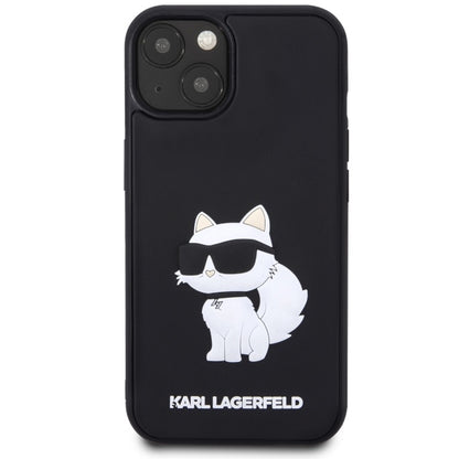 Ovitek za Apple iPhone 14 Plus, Karl Lagerfeld, 3D Rubber Choupette, črn