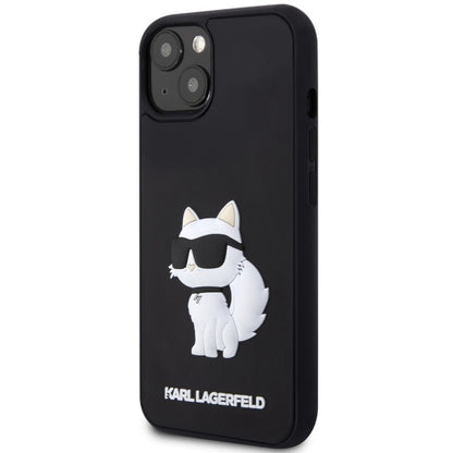 Ovitek za Apple iPhone 14 Plus, Karl Lagerfeld, 3D Rubber Choupette, črn