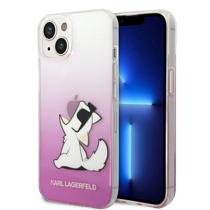 Ovitek za Apple iPhone 14 Plus, Karl Lagerfeld, Choupette Fun, Roza